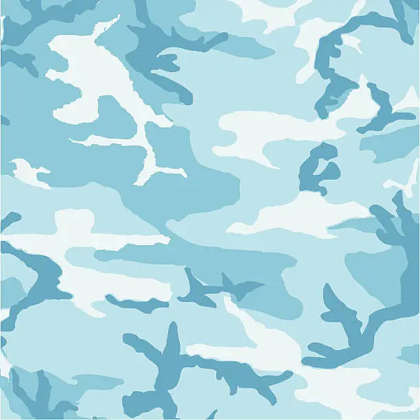 Vector illustration of Camouflage Pattern in Light Blue