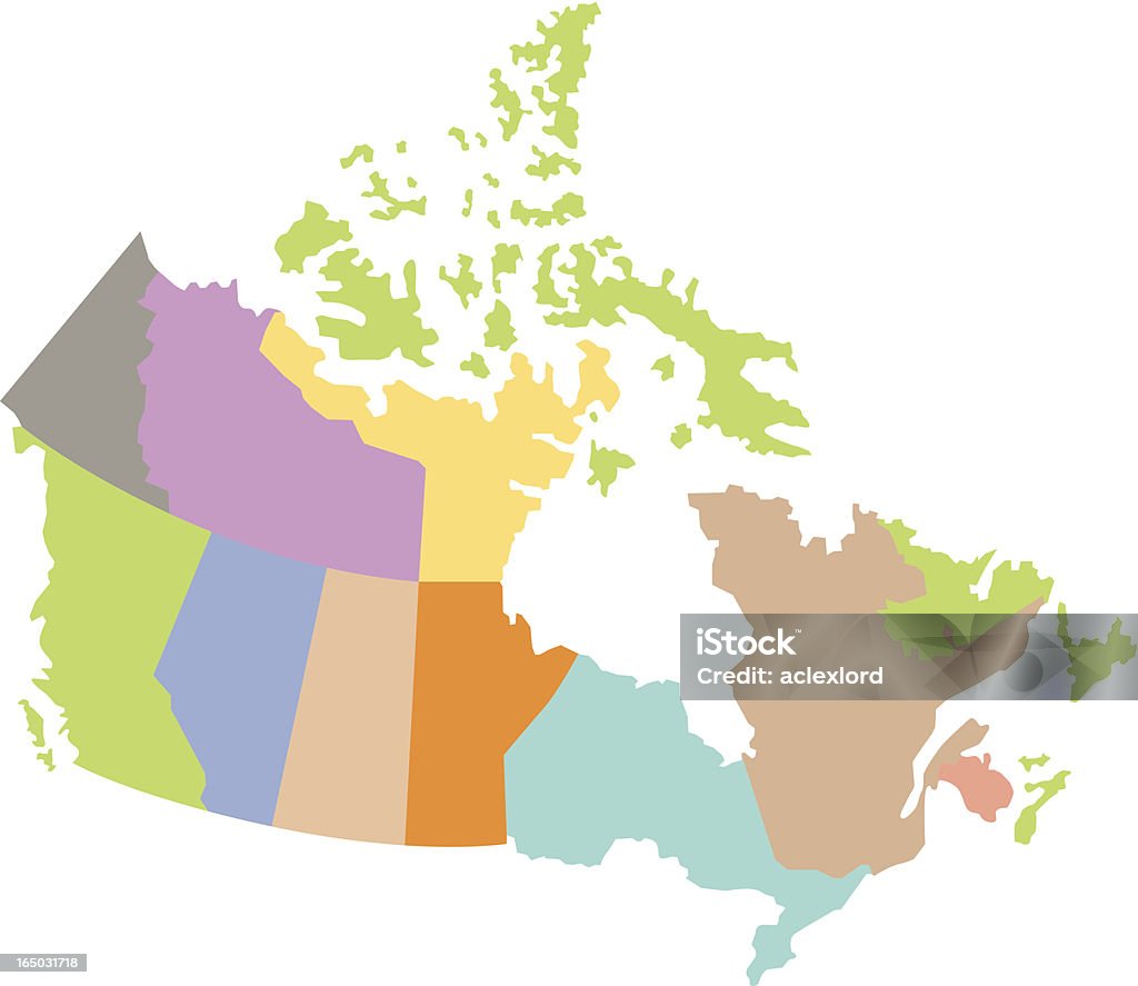 Carte du canada - clipart vectoriel de Carte libre de droits