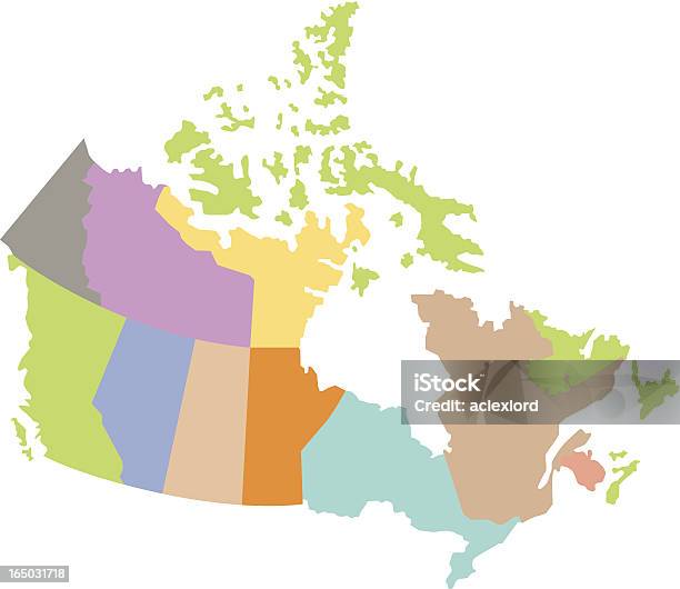 Carte Du Canada Vecteurs libres de droits et plus d'images vectorielles de Carte - Carte, Alberta, Nouveau-Brunswick - Canada