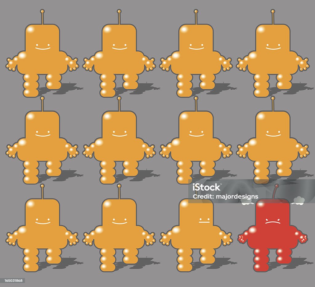 Robot marca - Grafika wektorowa royalty-free (Czerwony)