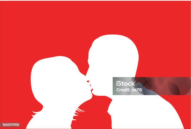 Beijo Vector - Arte vetorial de stock e mais imagens de Adulto - Adulto, Amor, Beijar