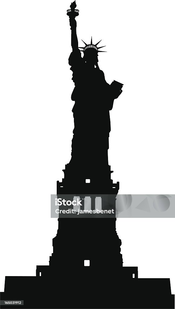 Estatua de la libertad de Silhouette (Vector - arte vectorial de Estatua de la Libertad libre de derechos