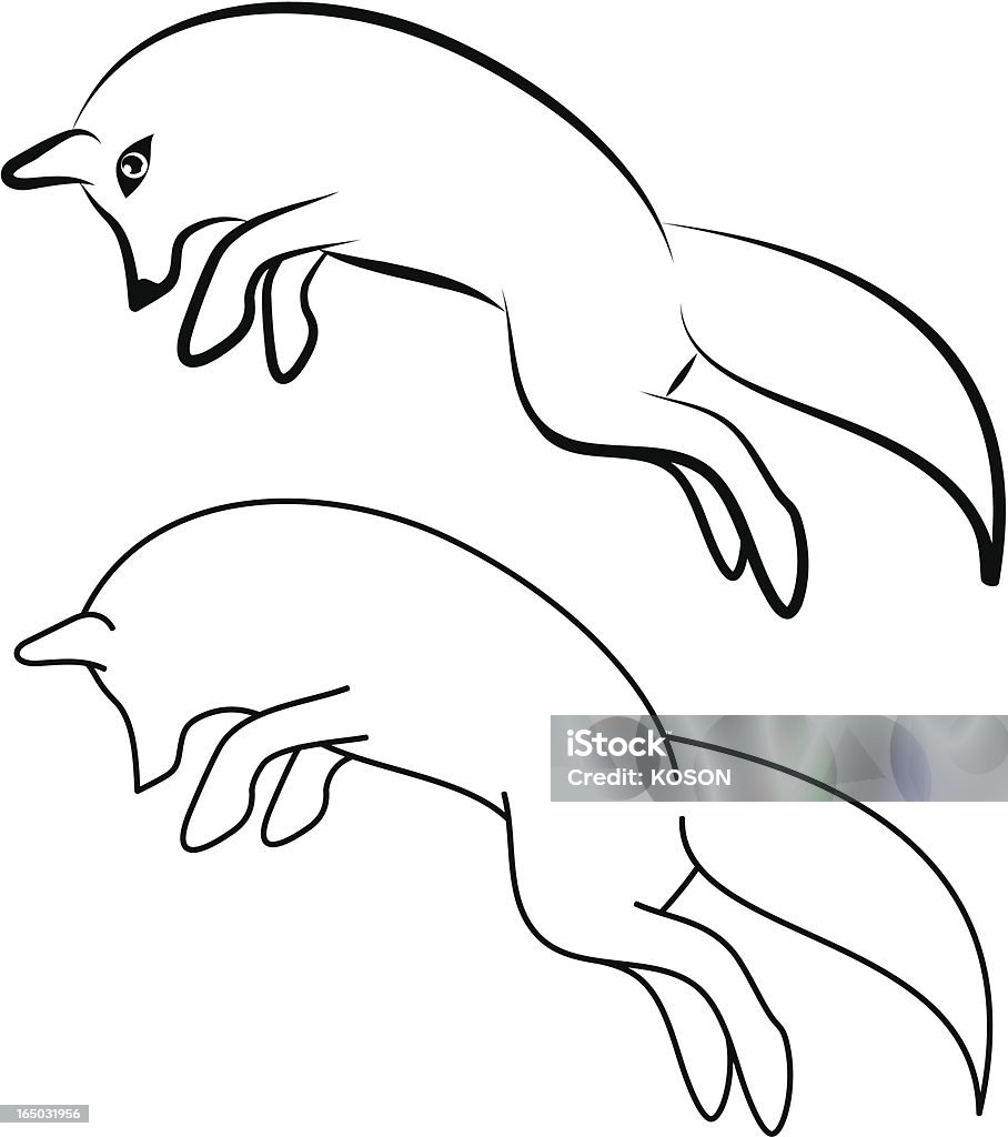 フォックス - イヌ科キツネのロイヤリティフリーベクトルアート