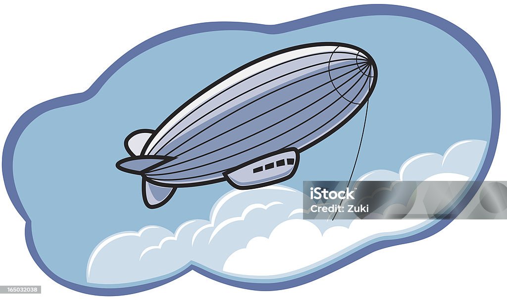 Blimp in The Clouds Blimp image in the clouds Blimp stock vector