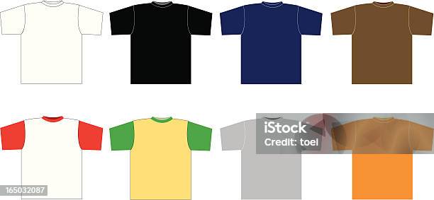 Tshirt - Immagini vettoriali stock e altre immagini di Maglietta - Maglietta, Marrone, Abbigliamento