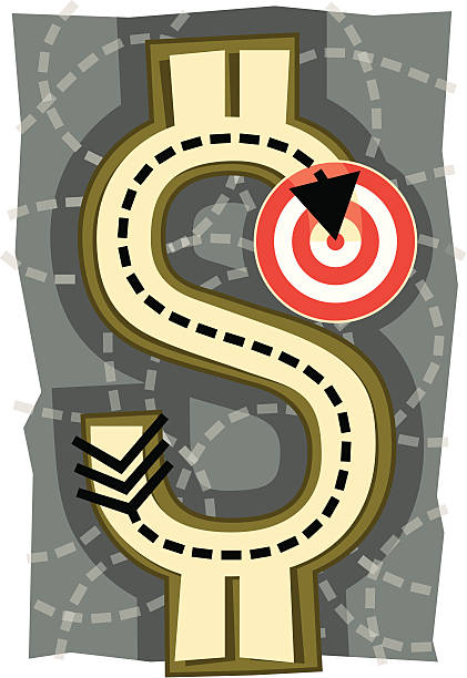 Money-Target vector art illustration