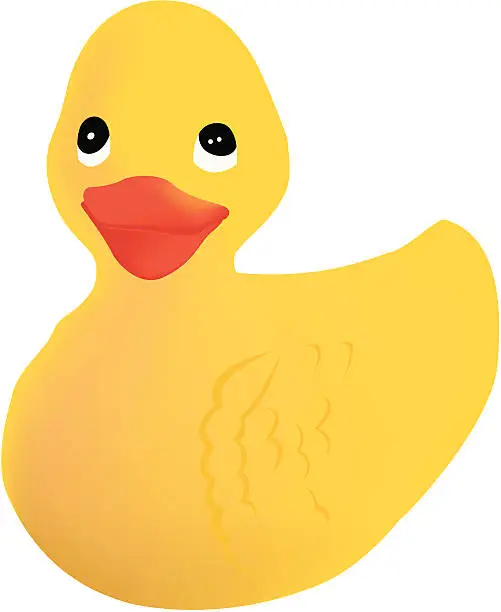 Vector illustration of rubber ducky