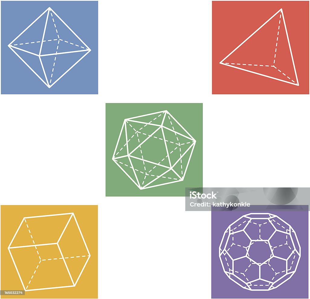 geometric ícones de - Royalty-free Dodecaedro arte vetorial