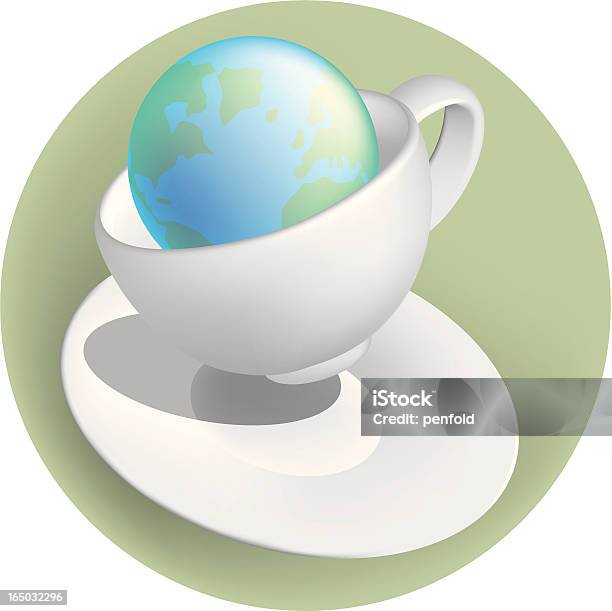 Storm In A Teacup Expressão Inglesa - Arte vetorial de stock e mais imagens de Bebida - Bebida, Branco, Café - Bebida