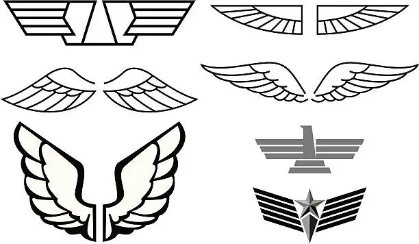 Vector illustration of Wings Series