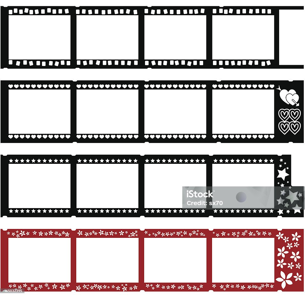 Quatro diversão filmstrips (VECTOR - Vetor de 30-34 Anos royalty-free