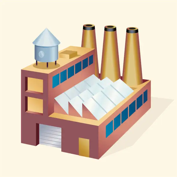 Vector illustration of The factory