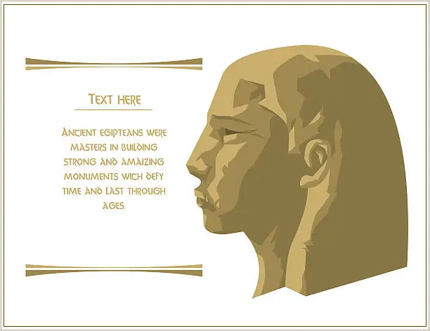 Vector illustration of Pharaoh Head From Imagination