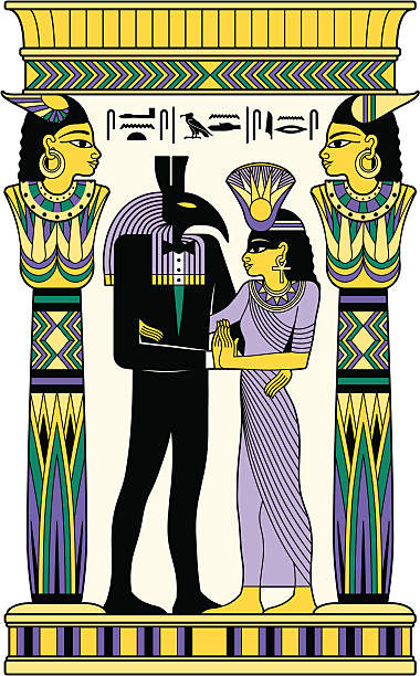 Egyptian Dancers vector art illustration