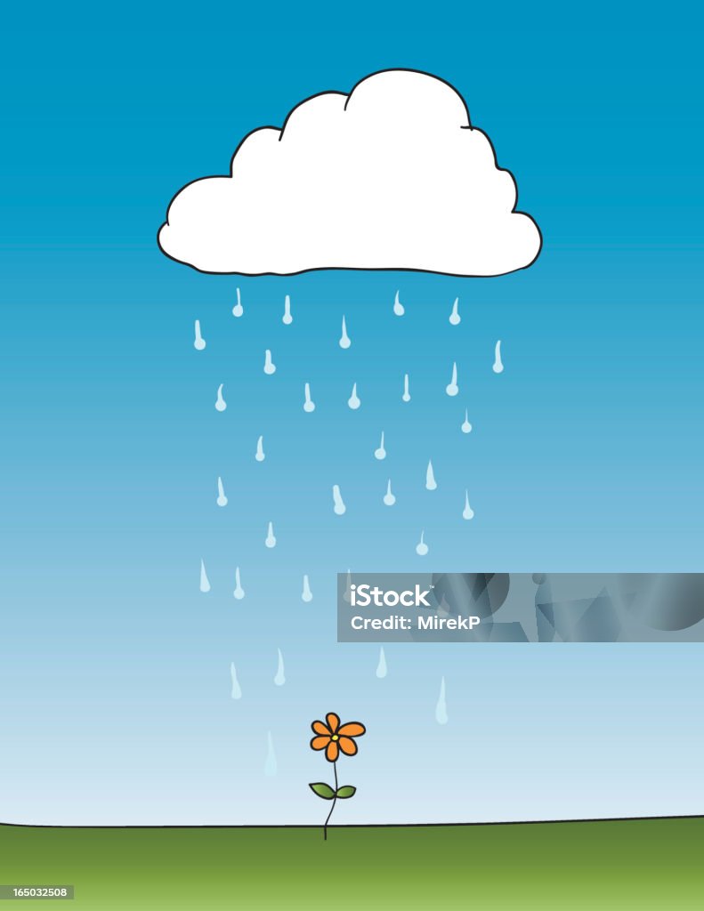 Spring Rain Vector Spring Rain Stock Illustration - Download Image Now - Care, Cloud - Sky ...