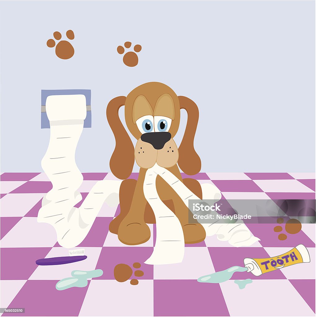 Bad Chiot - clipart vectoriel de Cartoon libre de droits