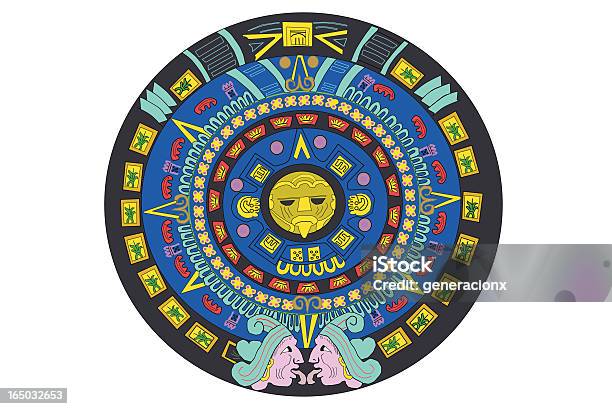 Ilustración de Calendario Aztec y más Vectores Libres de Derechos de Azteca - Azteca, Calendario, Calendario maya
