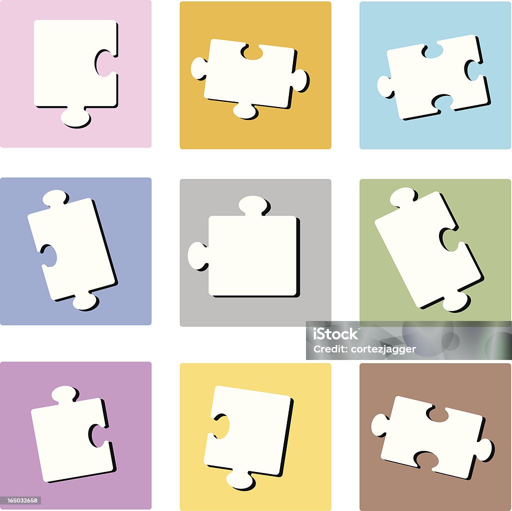 Pastellfarbene Puzzle Plätze (Vektor-illustration - Lizenzfrei 8-9 Jahre Vektorgrafik