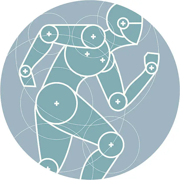 Vector illustration of running in circles