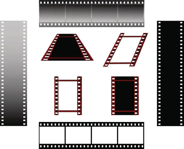 Vector illustration of Film strips serie