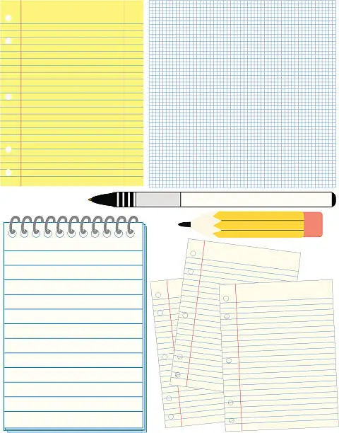 Vector illustration of Blank note papers. ( Vector )