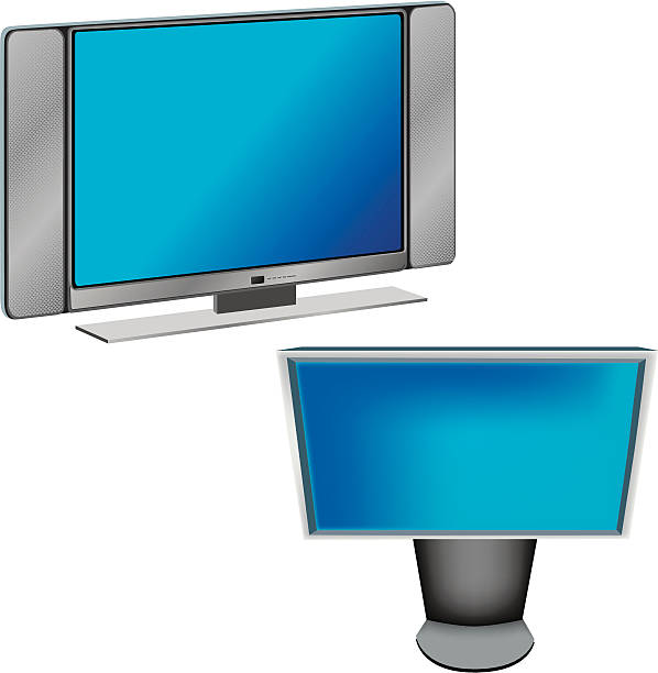 Bекторная иллюстрация Телевизор с плоским экраном (вектор
