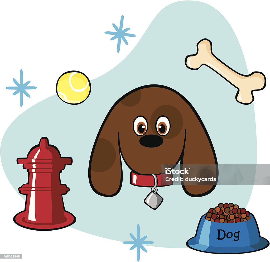 Todas as coisas um cão adora (vector - Royalty-free Amor arte vetorial