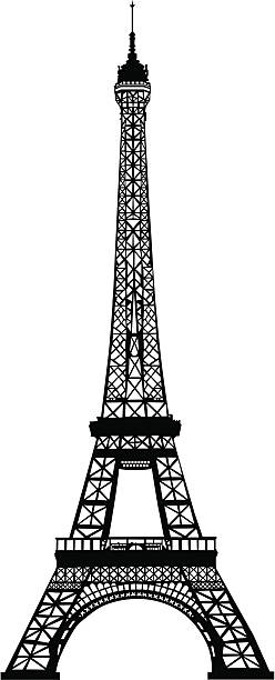 Eiffel Tower Silhouette vector art illustration