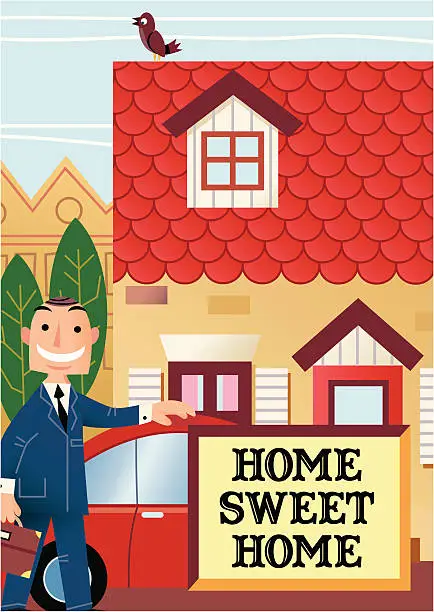 Vector illustration of Sweet Home