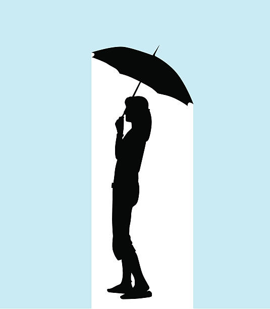 Bекторная иллюстрация Девушка с зонтиком