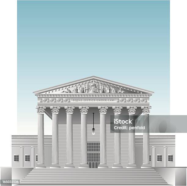 Drawing Of The Us Supreme Court Stock Illustration - Download Image Now - US Supreme Court Building, Washington DC, Building Exterior