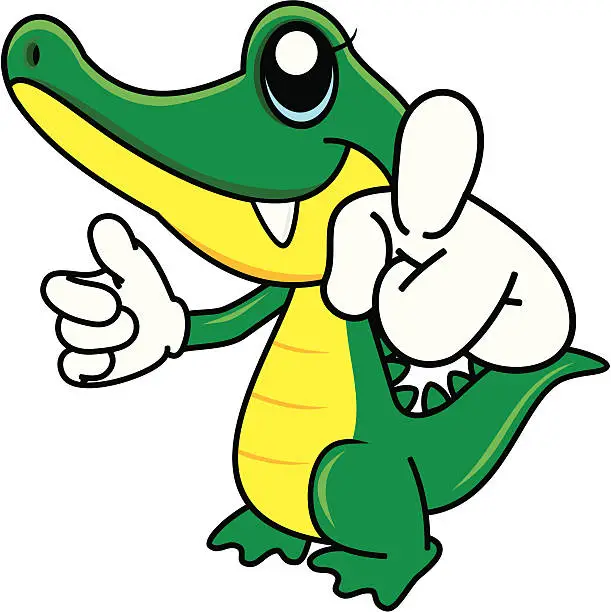Vector illustration of Crocodile Cartoon