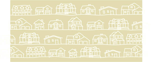 House Drawings Basic & stylish vector drawing of houses. free chore backgrounds stock illustrations