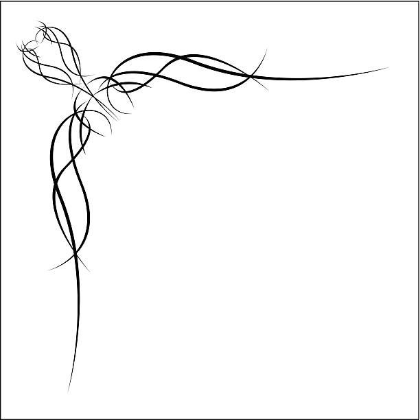 アールデコ様式のコーナーのアクセント（eps ） - celtic culture tied knot frame braided点のイラスト素材／クリップアート素材／マンガ素材／アイコン素材
