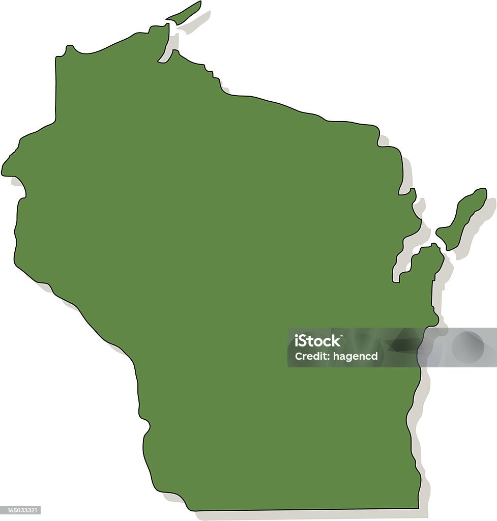 Stan Wisconsin - Grafika wektorowa royalty-free (Bez ludzi)