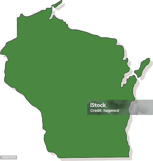 Stan Wisconsin - Stockowe grafiki wektorowe i więcej obrazów Bez ludzi - Bez ludzi, Geografia fizyczna, Grafika wektorowa