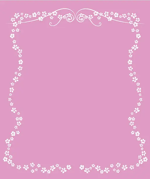 Vector illustration of Blossoms Frame ( Vector )