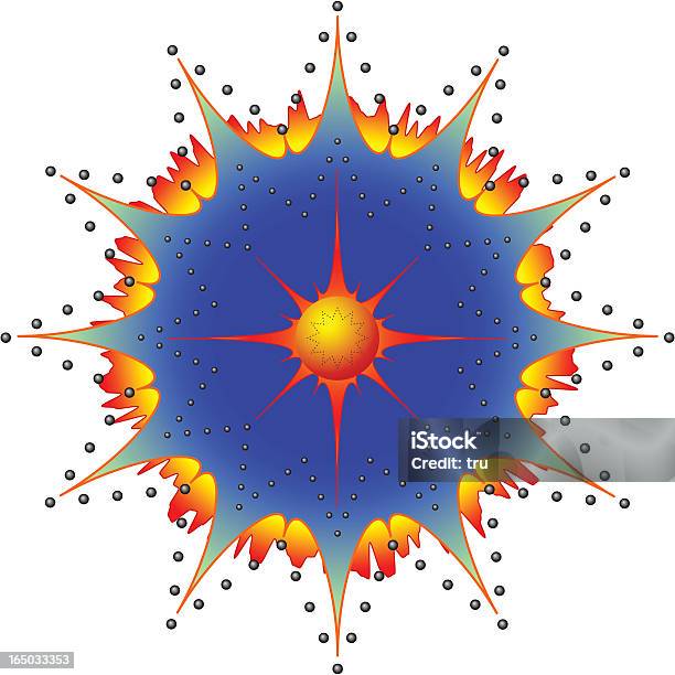 Ilustración de Ornament O Cataclysmic Explosión y más Vectores Libres de Derechos de Big Bang - Big Bang, Accidentes y desastres, Acontecimiento