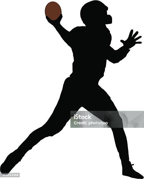 クォーターバックシルエット - アメフトボールのベクターアート素材や画像を多数ご用意 - アメフトボール, アメフト選手, アメリカンフットボール