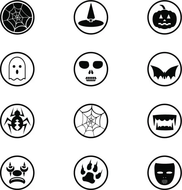 Vector illustration of Halloween Icon Set