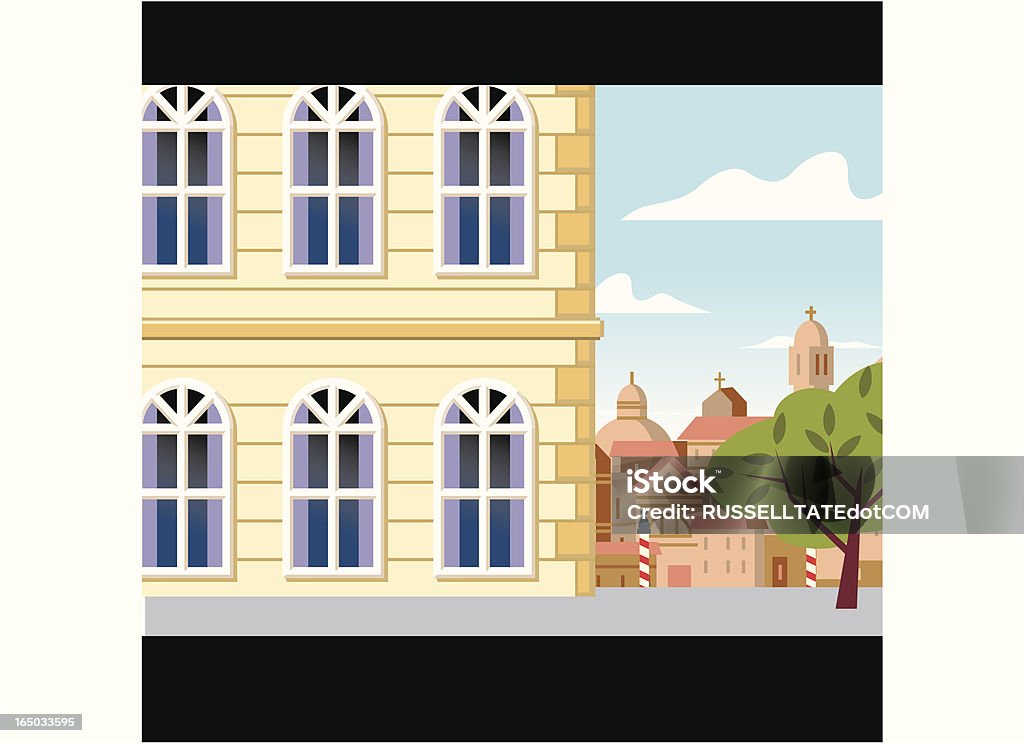 Szene#4 europäisches Gebäude - Lizenzfrei Illustration Vektorgrafik