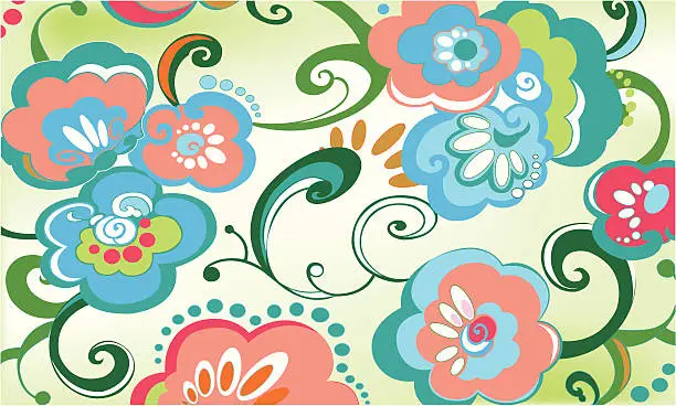 Vector illustration of Flower Power