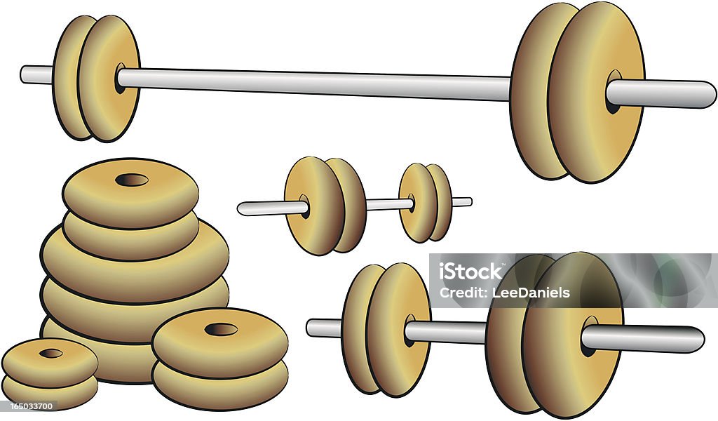 Гантели и штанги и веса - Векторная графика Без людей роялти-фри