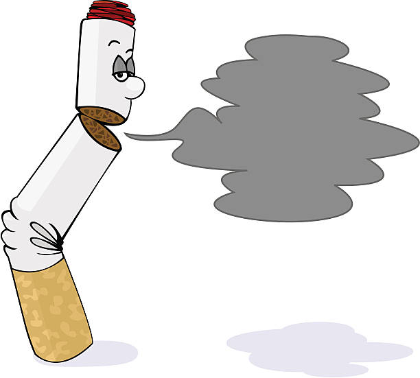 Talking Cigarette vector art illustration