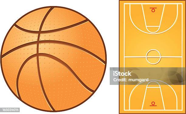 Vector Basketball And Court Stock Illustration - Download Image Now - Baseball Umpire, Basketball - Sport, Dribbling - Sports