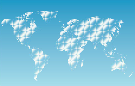World Map Rey Ilustración de Worldmap Rayado y más Vectores Libres de Derechos de ...