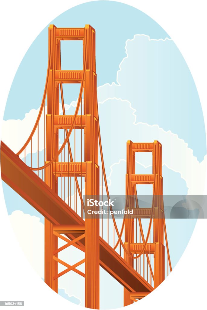 Golden Gate - Lizenzfrei Brücke Vektorgrafik