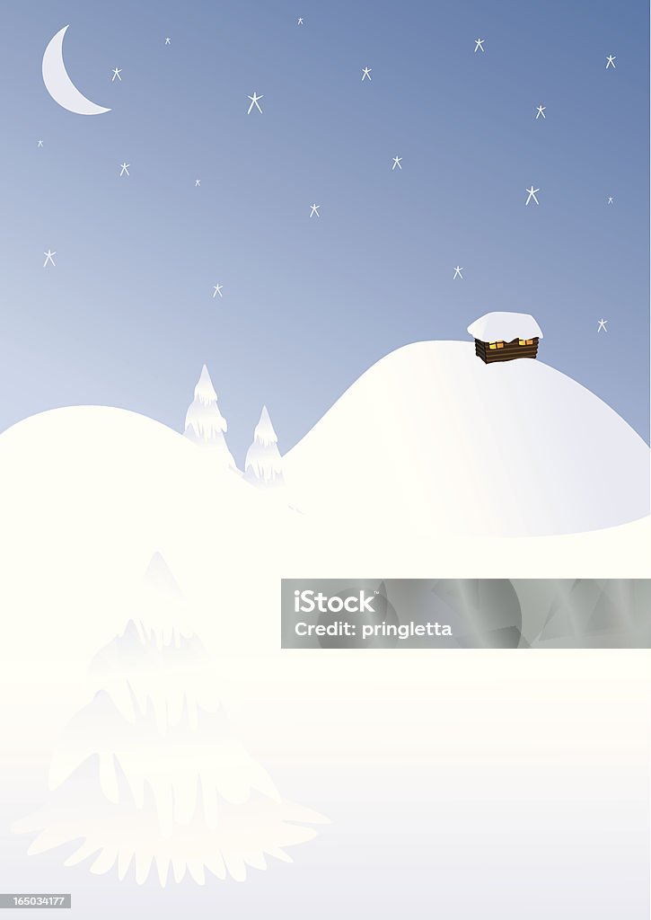 Snowy Chalet-include jpeg - arte vettoriale royalty-free di Abete