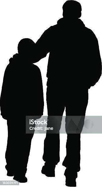 Father Son Silhouette Stock Illustration - Download Image Now - In Silhouette, Father, Son