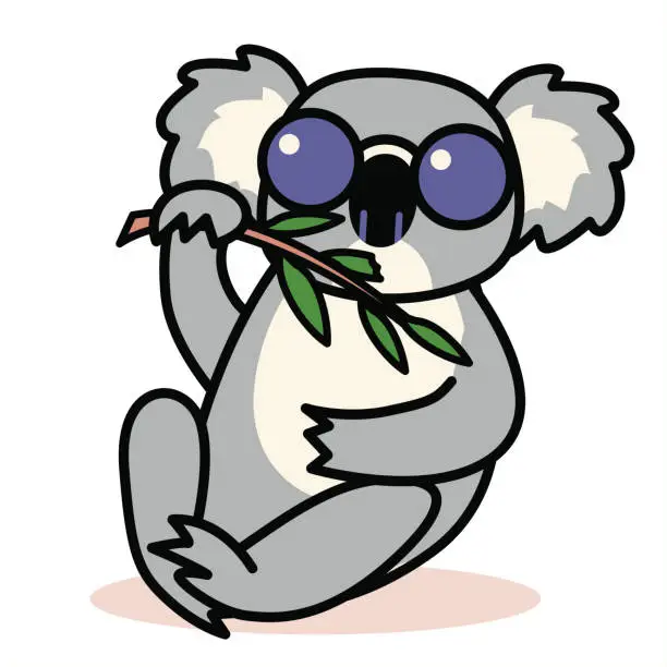 Vector illustration of Koala Chillin'